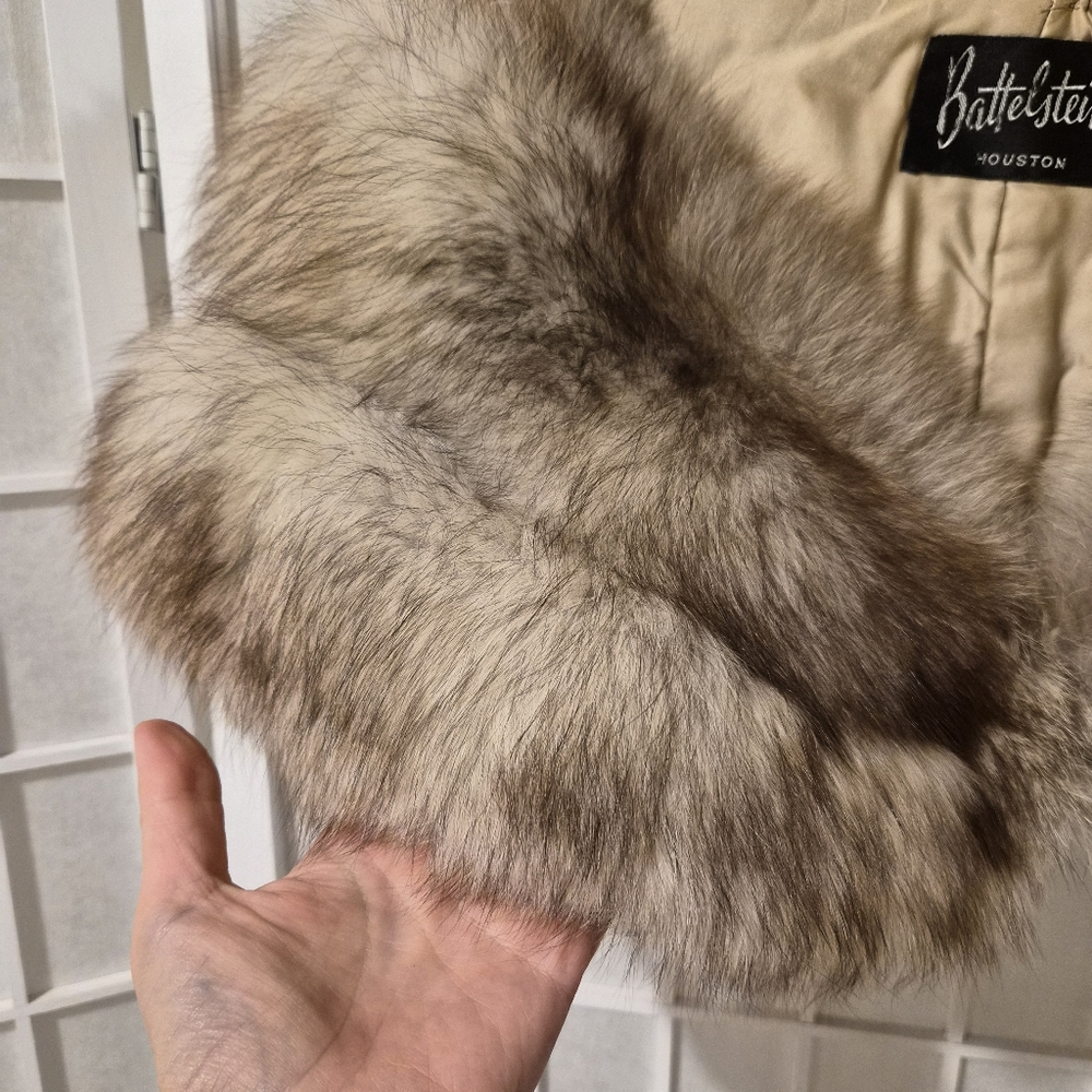 Vintage Silver Fox Fur Stole Shawl Wedding Wrap 1960s - Picture 3 of 6